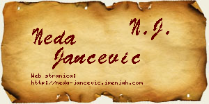 Neda Jančević vizit kartica